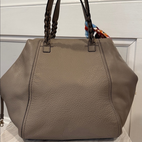 Tory Burch Bag Half Moon Taupe Tote - Picture 5 of 17